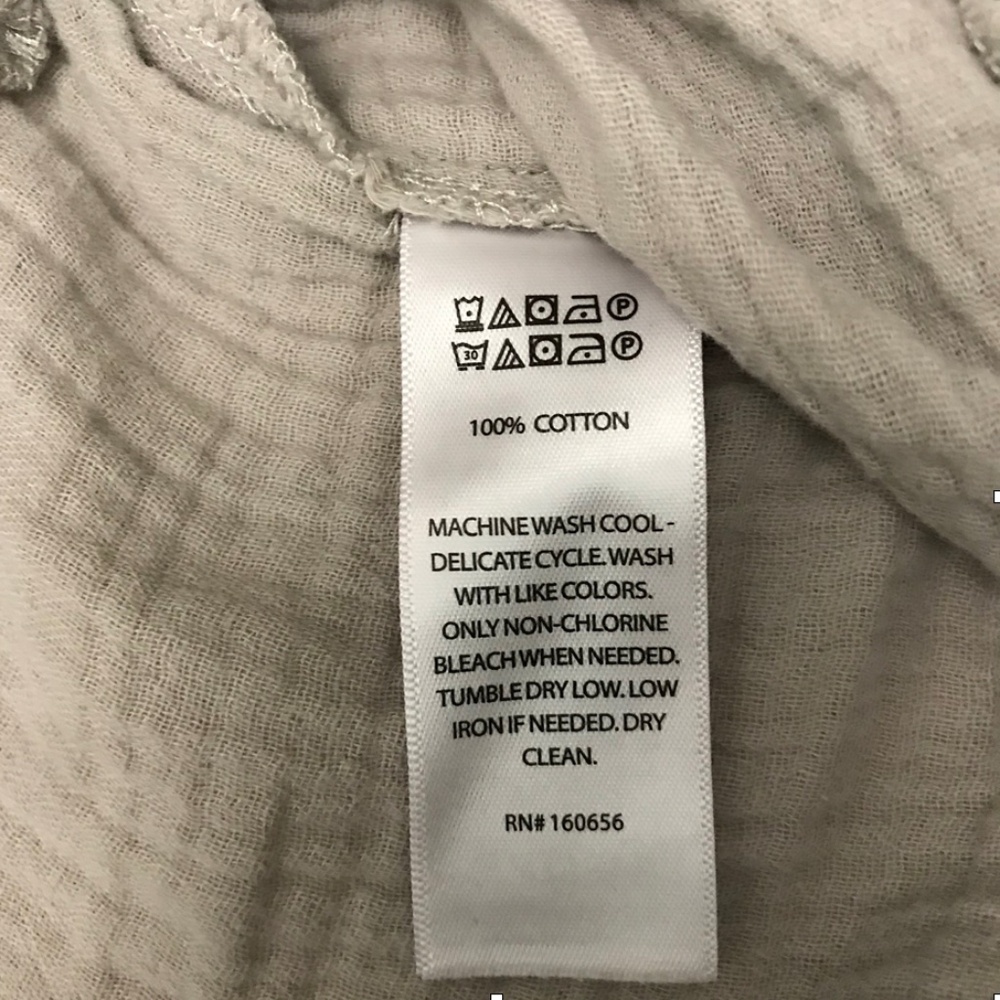2/$29 Sincerely Jules pants cotton gauze size small wide leg drawstring - Picture 6 of 7
